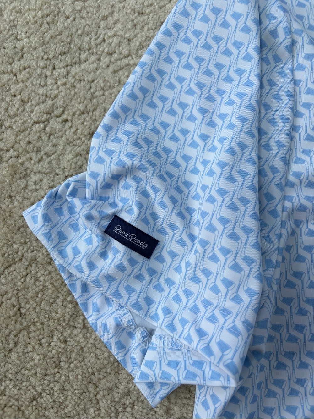 Good Good Golf Men’s Size Large Fighting for Par Good Shot Polo Blue Golf Clubs - Picture 9 of 13